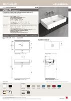 Накладная раковина Flaminia Miniwash 75 Countertop Basin MWL75 75х40 схема 3