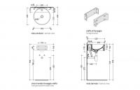 Раковина Flaminia Twin Set Slim Wall Hung Basin 42х42 схема 4