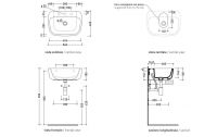 Раковина Flaminia Mono 54 Countertop Basin 54х40 схема 3