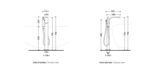 Смеситель Flaminia SI Free-Standing Bath-Tub ФОТО