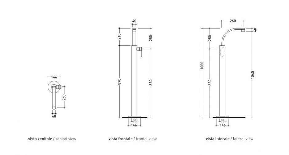 Смеситель Flaminia One Free-Standing Basin Mixer ФОТО