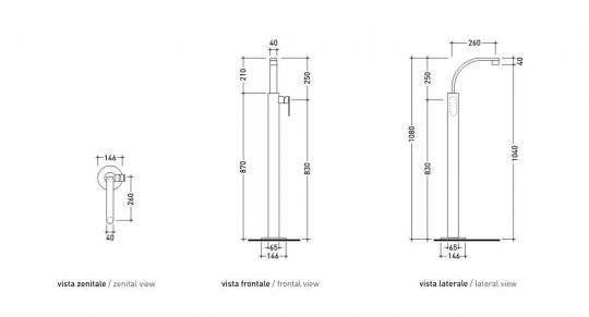 Смеситель Flaminia One Free-Standing Basin Mixer ФОТО