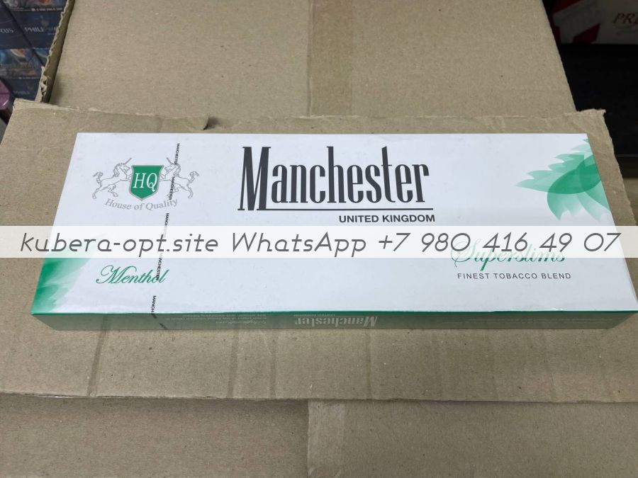 Manchester Super Slim Menthol (Манчестер супер слим Ментол) минимальный заказ 1 коробка (50 блоков) можно миксом