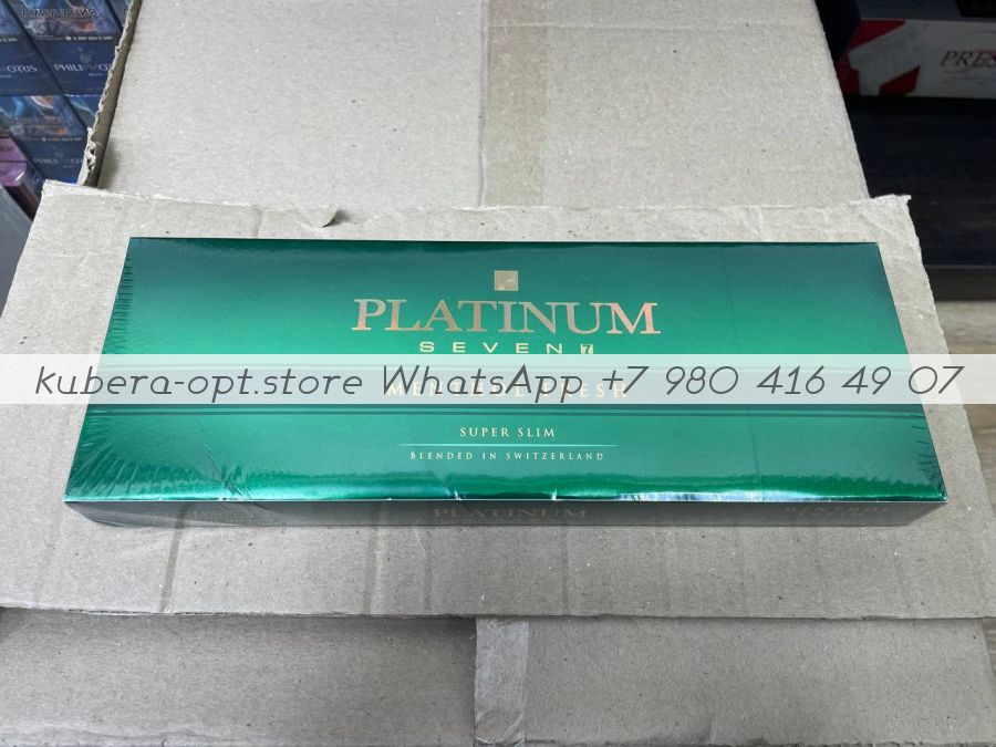 Platinum Seven Menthol Fresh Super Slim (Платинум супер слим с ментолом) минимальный заказ 1 коробка (50 блоков) можно миксом