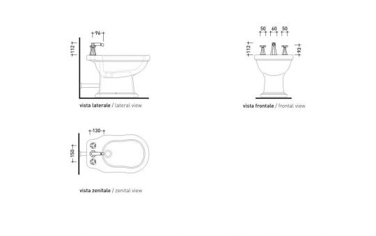 Смеситель Flaminia Evergreen 3-Holes Bidet Mixer ФОТО