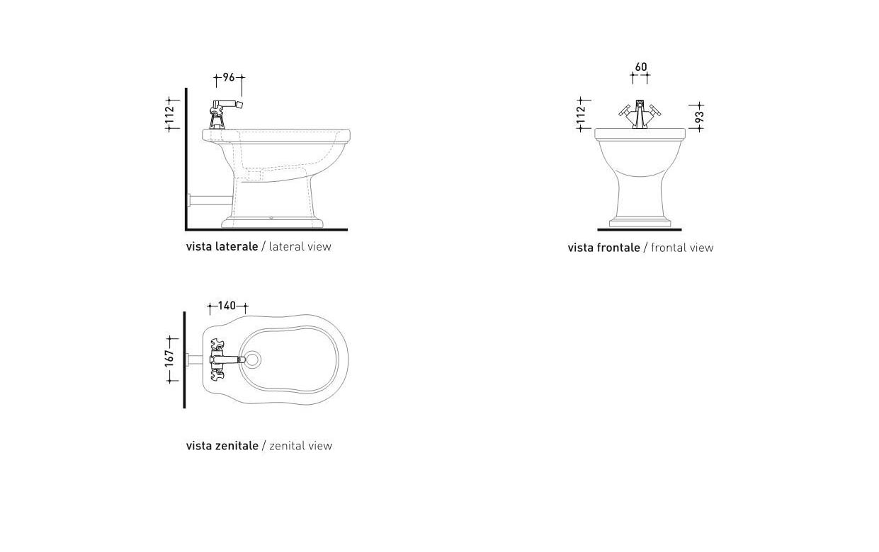 Смеситель Flaminia Evergreen Single Lever Bidet Mixer схема 2