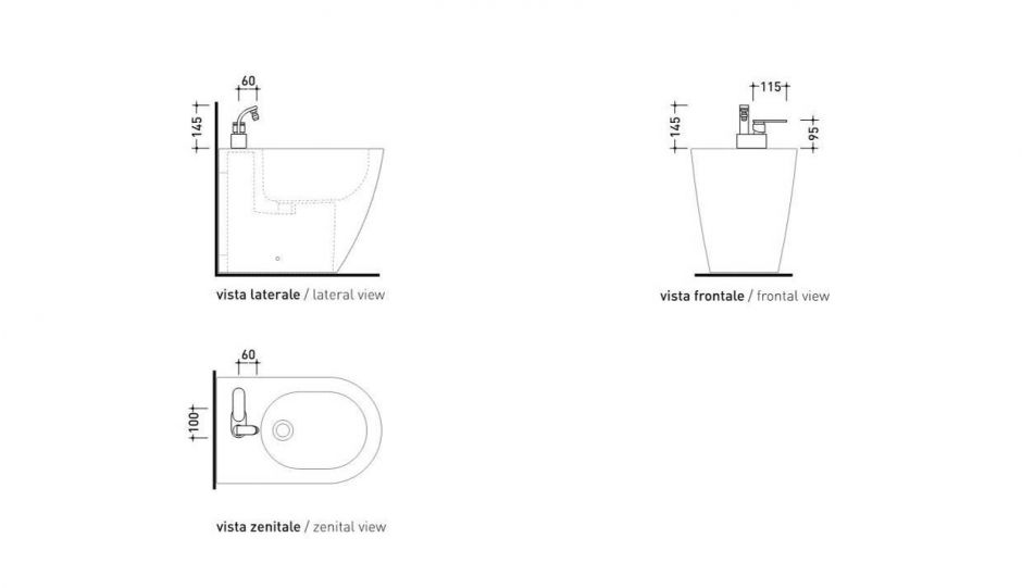 Смеситель Flaminia One Single Lever Bidet Mixer ФОТО