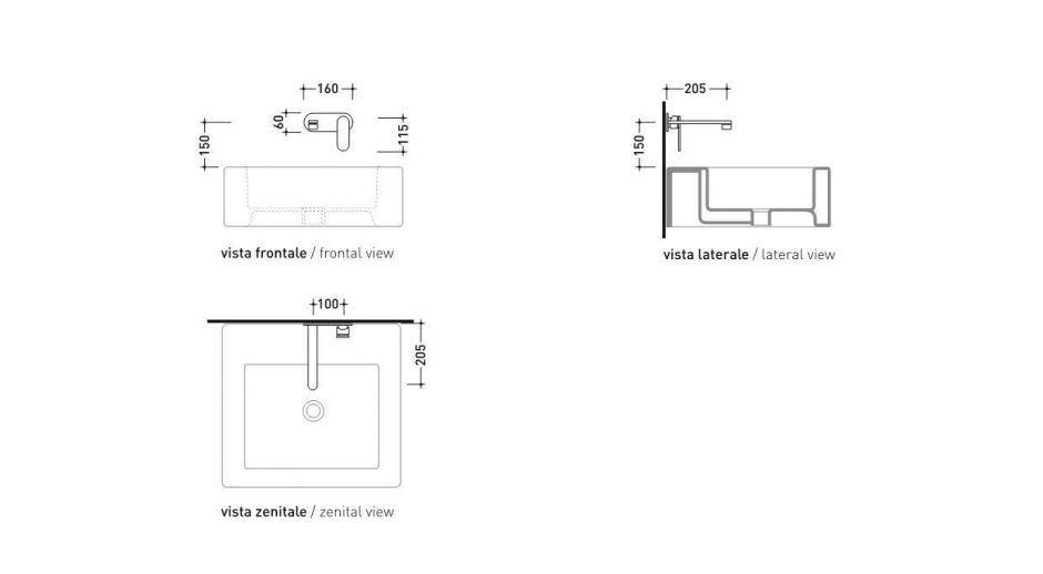 Смеситель Flaminia One Wall-Mounted Single-Lever Mixer 113058 ФОТО