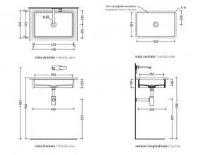 Подвесная раковина Flaminia Miniwash 60 Wall Hung Basin 60х42 ФОТО