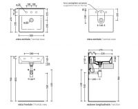 Раковина Flaminia AppLight 50 глянцевая AP5047 50х47 схема 3