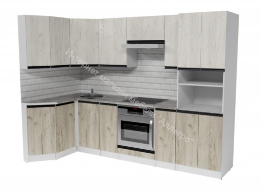 Кухонный гарнитур Паола гранд прайм 2600х1400 мм