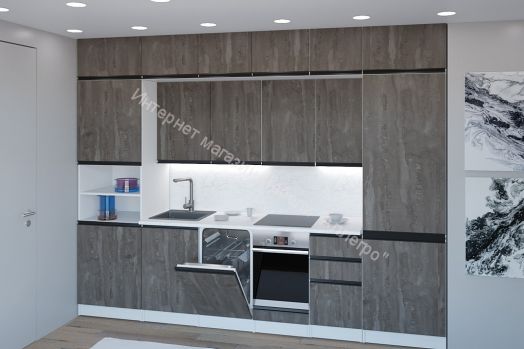 Кухонный гарнитур Ноктюрн люкс 3000 мм