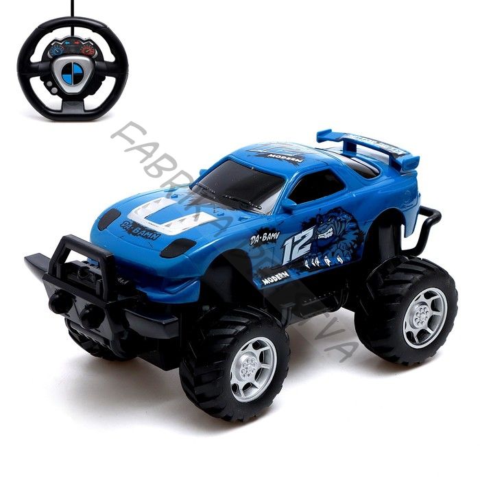 Машина радиоуправляемая «Скорость», работает от батареек цвет синий