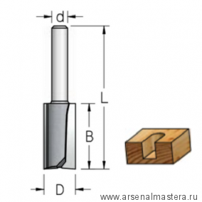 Фреза пазовая WPW 8.0 x 25 x 57 x 8 P240805