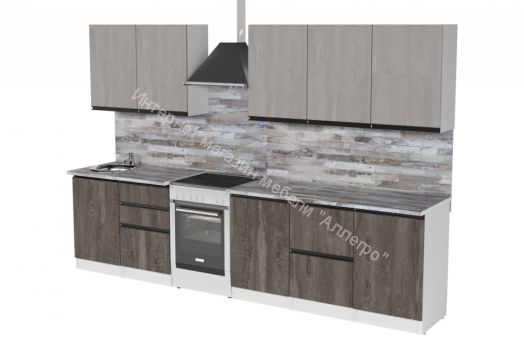 Кухонный гарнитур Нефрит экстра 2500 мм