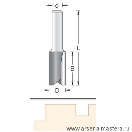 Фреза пазовая 16.0 x 38.0 x 79 x 12 DIMAR 1070769