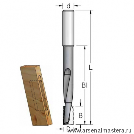 Фреза для выборки глубоких пазов под замки 18 x 25 x 120 x 170 x 12 WPW DT18002