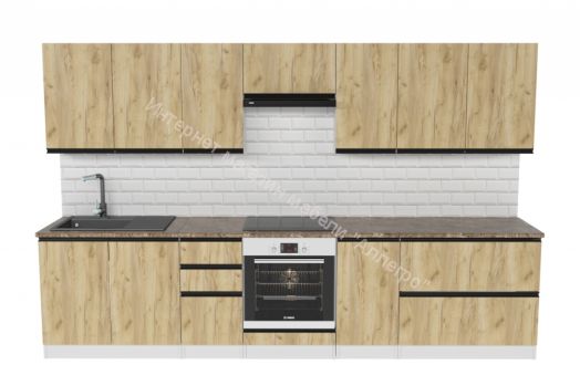 Кухонный гарнитур Янтарь экстра 3000 мм