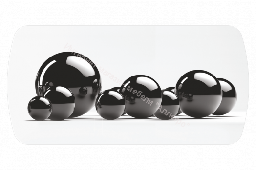 Стол обеденный "Бостон-3" раздвижной Шары/хром брифинг