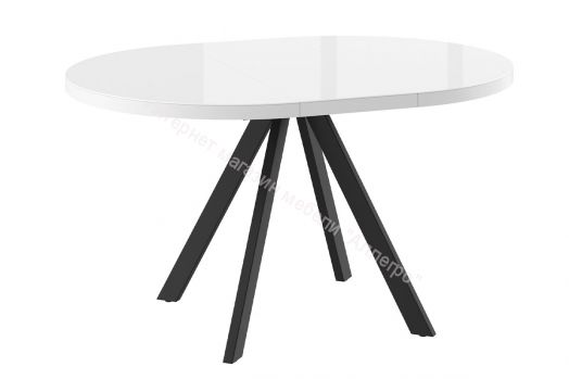 Стол раздвижной RONDO M-100 Белый ОПТИВАЙТ/Чёрный