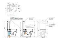 Напольный компакт унитаз Flaminia App Monoblock WC AP116G схема 7