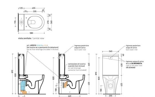 Унитаз Flaminia App Monoblock WC AP116G схема 7