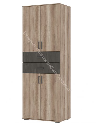 Шкаф распашной "Нельсон" ШК-05 Дуб каньон/Железный камень