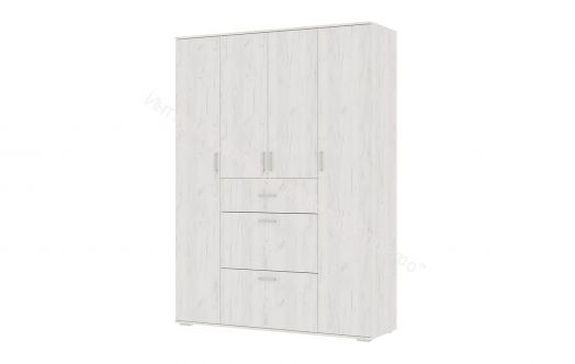 Шкаф распашной "Нельсон" ШК-03 Дуб крафт белый