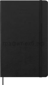 Книжка зап.Moleskine Large Classic еженедельник недатир. черный WKNT DUNDB12WN3