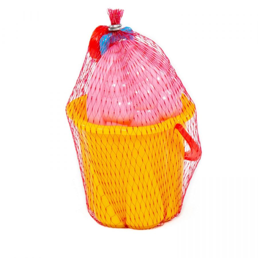 Набор №65: ведро-цветок малое, лопатка малая №3, грабельки малые №3, 1 формочка