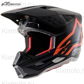 Шлем Alpinestars S-M5 Compass, Черно-оранжевый матовый