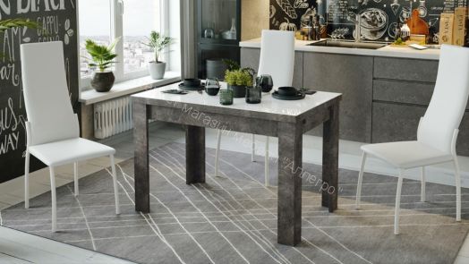 Стул "Кредо" Белый муар/Кожзам Белый