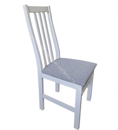Стул "Соло"  (Рогожка TANDEM1 серая/Дерево белое)