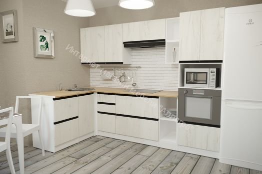 Кухонный гарнитур Амели мега прайм 1500х2700 мм