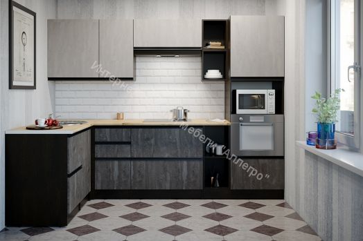 Кухонный гарнитур Симфония мега прайм 1500х2700 мм
