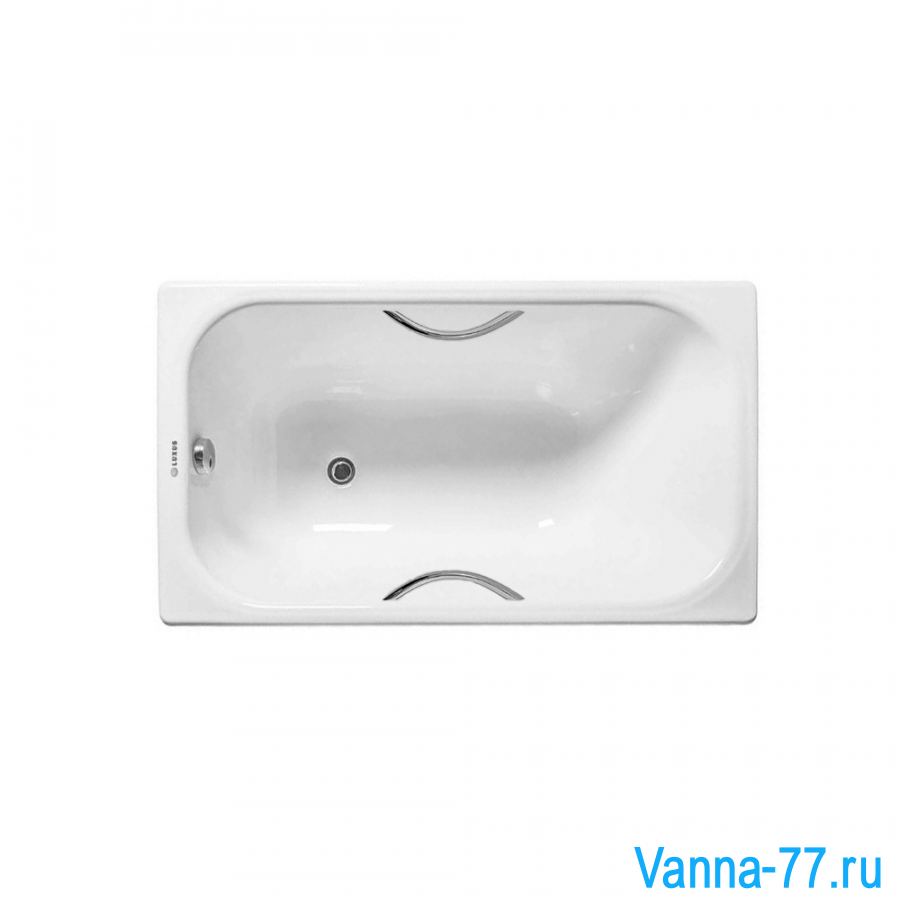 Чугунная ванна Luxus White 120х70 с отверстиями для ручек