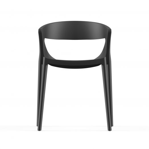 Стул пластиковый, штабелируемый EVOK (черный)