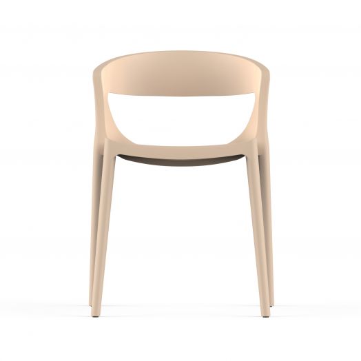 Стул пластиковый, штабелируемый EVOK (бежевый)