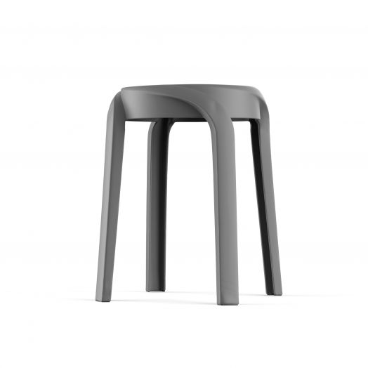 Табурет пластиковый, штабелируемый ECLER (серый)