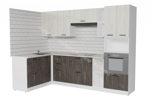 Кухонный гарнитур Сиена мега прайм 1500х2700 мм