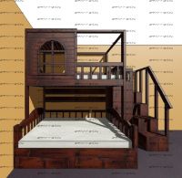 Кровать двухъярусная Принцесса Домик №28IYR
