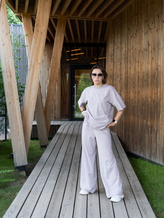 Футболка оверсайз туман