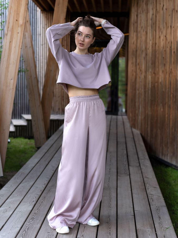 Кофта укороченная туман