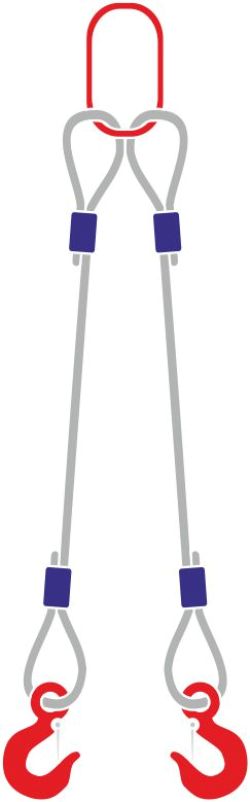 Строп канатный с 2 крюками 5Тх2М