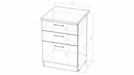 Кухонный гарнитур Лариса макси 2 1800 мм