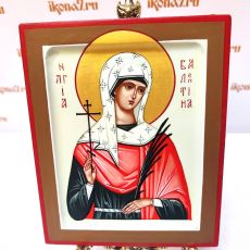 Валентина Кесарийская 13х16 см (рукописная икона с золочением и ковчегом)