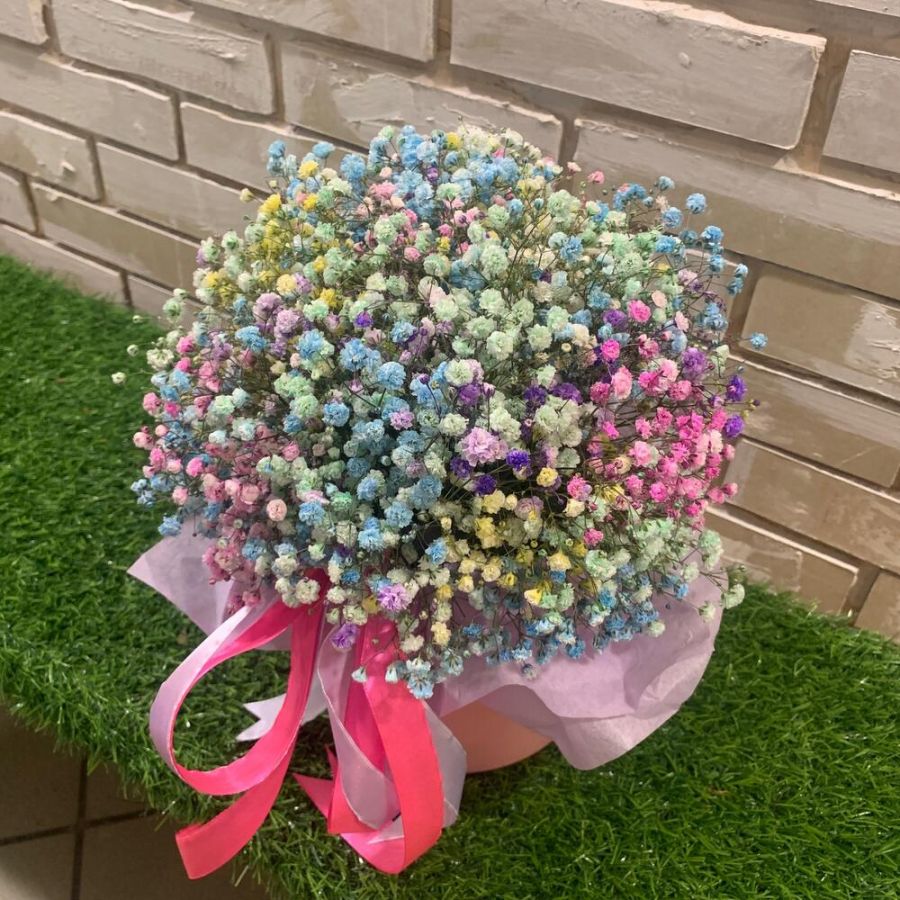 Радужная гипсофила в коробке S