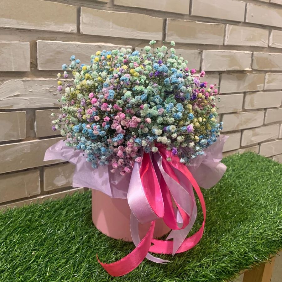 Радужная гипсофила в коробке S