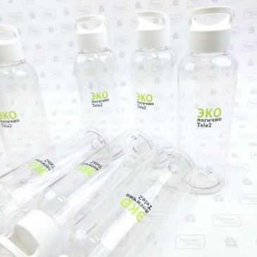 из эко материалов бутылки для воды с логотипом
