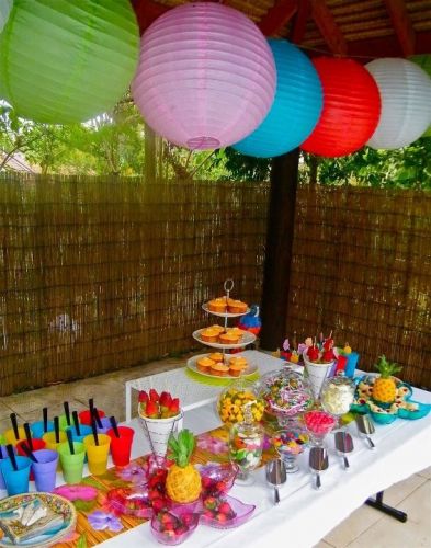 Набор подвесных фонариков,рисовая бумага, 5 шт